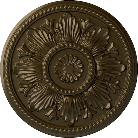 Edinburgh Ceiling Medallion (Fits Canopies up to 5 1/4"), Hand-Painted Brass, 18"OD x 1 3/4"P